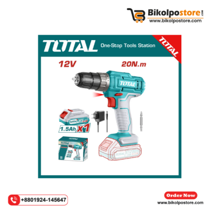 Lithium-Ion Cordless Drill Total Brand - TDLI1218